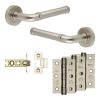 Complete Midtown Door Handle Pack - Internal Doors - Satin Nickel - 64mm / 3-inch Hinges - JE-G1B-SN