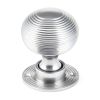 Satin Chrome Heavy Beehive Mortice/Rim Knob Set