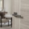 Tupai Rapido 5S Line Portel Lever Door Handle on 5mm Slimline Square Rose - Titanium (Pair)