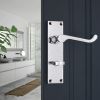 Victorian Scroll Bathroom Lever Handle 150mm Polished Chrome