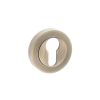 Old English Euro Escutcheons - Matt Antique Brass (Pair)