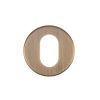 Zoo Hardware Oval Profile Escutcheon - 52mm Dia - Grade 201 - Antique Brass