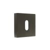 Forme Key Escutcheons on Minimal Square Rose - Urban Dark Bronze (Pair)