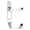 Zoo Hardware 19mm Tubular Return to Door Lever on Inner Plate/Short Plate - Polished Stainless