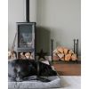 Matt Black Rectangular Log Holder