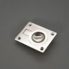 Ring Pull Square Flush Polished Nickel