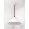 White Gloss Hockley Pendant in Flock
