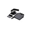 Zoo Hardware Size 3-6 Double Rebated Door Selector - Complete With 102mm Arm, Standard Rebate Catch - Black