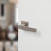 Forme Asti Lever Door Handle on Minimal Square Rose - Satin Nickel (Pair)
