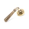 Aged Brass Hammered Newbury Lever on Rose Set (Art Deco) - Unsprung