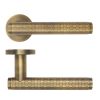 Zoo Hardware Favo Lever On Round Rose - Antique Brass
