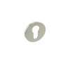 Millhouse Brass Euro Escutcheons on 5mm Slimline Round Rose - Polished Nickel (Pair)