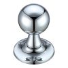 Zoo Hardware Ball Mortice Knob Furniture 60mm Rose dia. - Polished Chrome