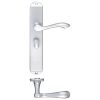 Zoo Hardware Arundel Lever Bathroom (57mm c/c) Furniture - Long Plate - Satin Chrome