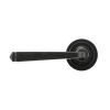External Beeswax Avon Round Lever on Rose Set (Art Deco)