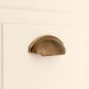 Tulip Cup Drawer Pull Antique Brass