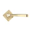 Aged Brass Avon Round Lever on Rose Set (Square) - Unsprung