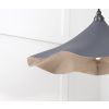 Smooth Nickel Flora Pendant in Slate