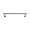 Heritage Brass Cabinet Pull Partial Knurled Design with 16mm Rose 160mm CTC Satin Nickel finish