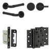 Complete Midtown Door Handle Pack - Bathroom - Black - By Frelan Hardware - JE-G5A1-MB