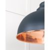 Hammered Copper Harborne Pendant in Soot