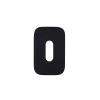 Zoo Hardware Standard Profile Escutcheon - Rosso Mini Squircle - 50 x 32 x 3 - Black