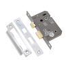 2.5" CE 3 Lever Bathroom Lock FD60 - Nickel Plated