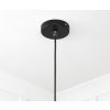 Smooth Brass Flora Pendant in Elan Black