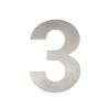 150mm Numerals SSS Finish 150mm Satin Stainless Steel No. 3 - By Frelan Hardware - JNSS-3