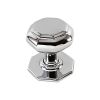 Octagonal Centre Door Knob Polished Chrome