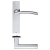 Zoo Hardware Amalfi lever on latch backplate - Polished Chrome