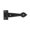 Black Smooth 6" Cast T Hinge (pair)