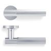 Valli Antonio Citterio Lever on Round Rosette (Esagono) - Polished Chrome PVD