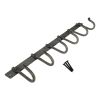 Iron coat hook plain 6 leg - Pewter