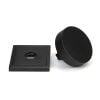 Matt Black Brompton Centre Door Knob (Square)