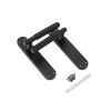 Connaught Knurled Lever on Backplate Latch Matt Black