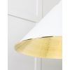Hammered Brass Hockley Pendant in Flock