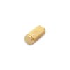 Knurled Cylinder Cupboard Pull Satin Brass