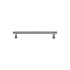 Heritage Brass Cabinet Pull Partial Knurled Design with 16mm Rose 96mm CTC Polished Chrome finish