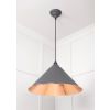Hammered Copper Hockley Pendant in Bluff