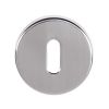 Tupai Rapido CurvaLine Key Escutcheons on Round Rose - Bright Polished Chrome (Pair)