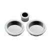 Sliding Door Rose With Flush Pull - Polished Chrome