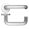 Zoo Hardware 19mm Return to Door Lever on Round Rose - Satin Aluminium