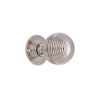 Reeded 60mm Rim/Mortice Door Knob Polished Nickel