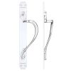Zoo Hardware Cast Brass Pull Handle with Art Nouveau Backplate - Right Handed - 377 x 42mm - Chrome