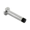 Zoo Hardware Door Stop - Cylinder c/w Rose 80mm - Satin Chrome