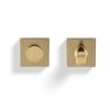 Valli Turn & Release Push-on Square Rosette - Satin Brass PVD