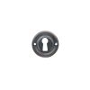 Old English Solid Brass Open Key Hole Escutcheons - Antique Copper (Pair)
