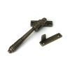 Burnished Brass Night-Vent Locking Reeded Fastener
