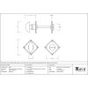 External Beeswax Diamond Bathroom Thumbturn